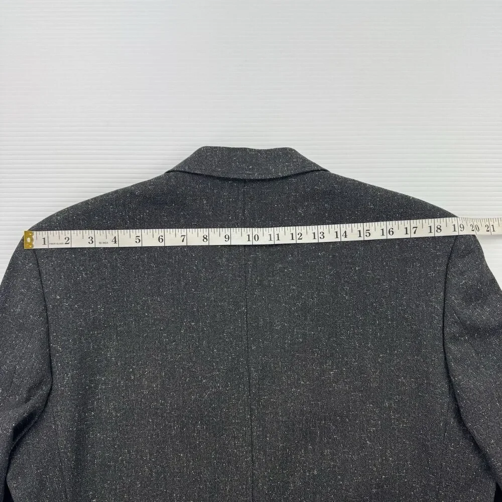 Tallia Mens 42R Blazer Sport Coat Gray Western Shoulder Patch Paisley NWOT